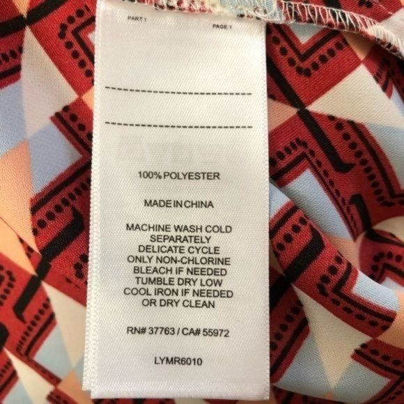 Laundry By Shelli Segal Geometric Hi-Lo‎ Sleeveless Top - Size L - Picture 9 of 9